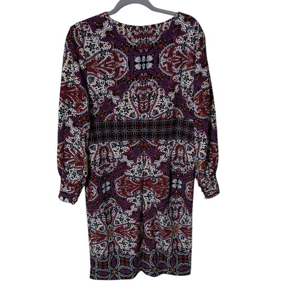 NWT Chico's Medallion-Print Dress Ikat paisley geometric print sheath dress 2/L - Picture 1 of 12